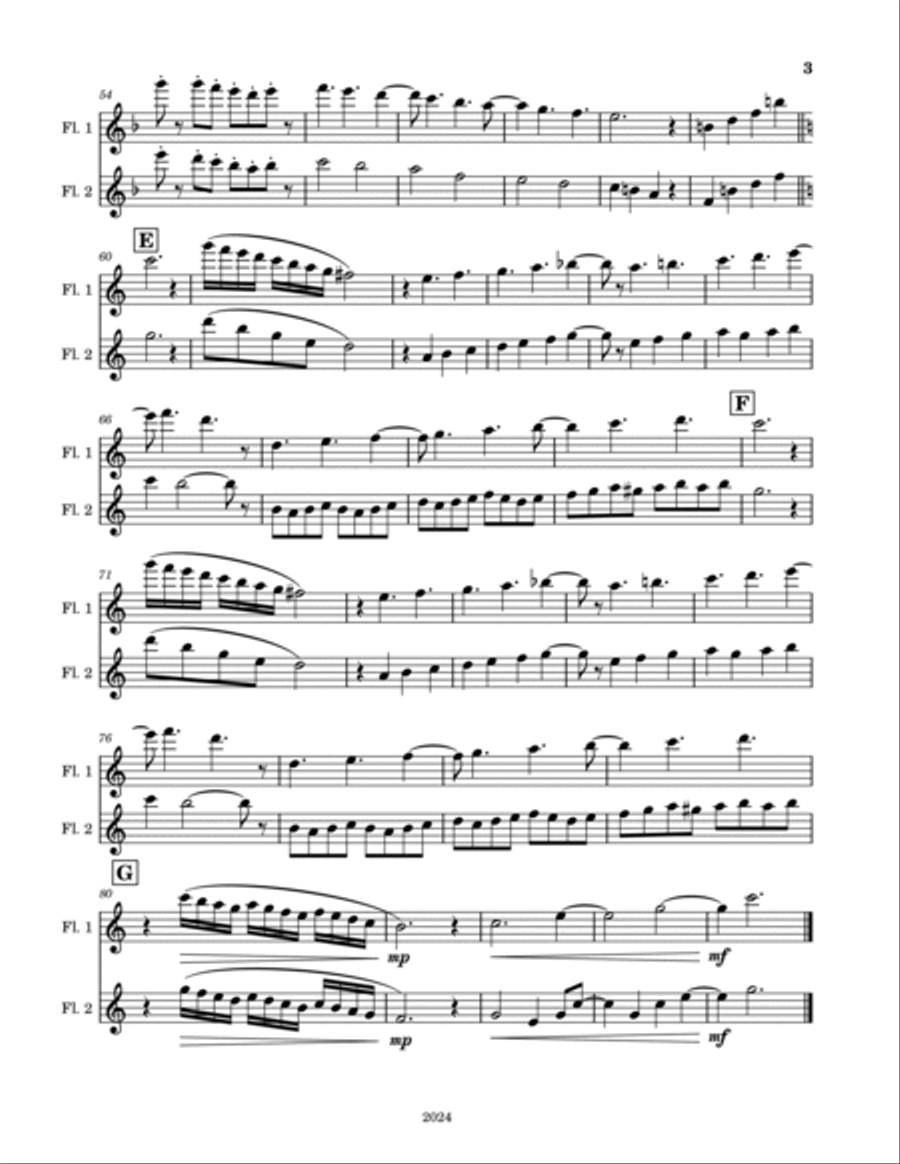 Flute Duet No. 102524 Flute Duet No. 102524 Flute Duet scores gallery preview page 3