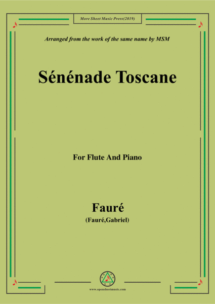 Fauré-Sénénade Toscane,for Flute and Piano image number null