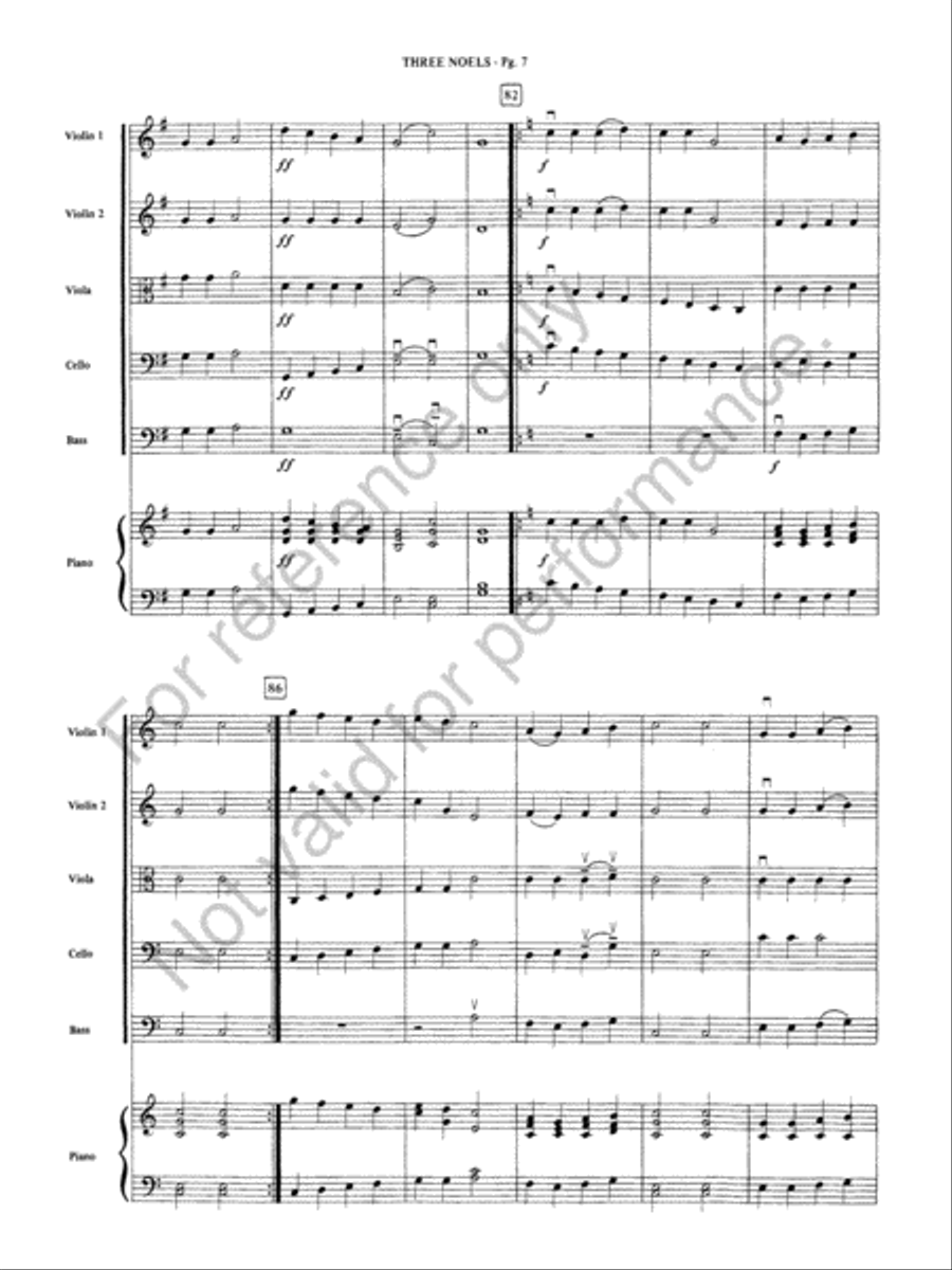 Three Noels String Orchestra scores gallery preview page 8