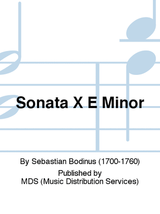 Sonata X E minor