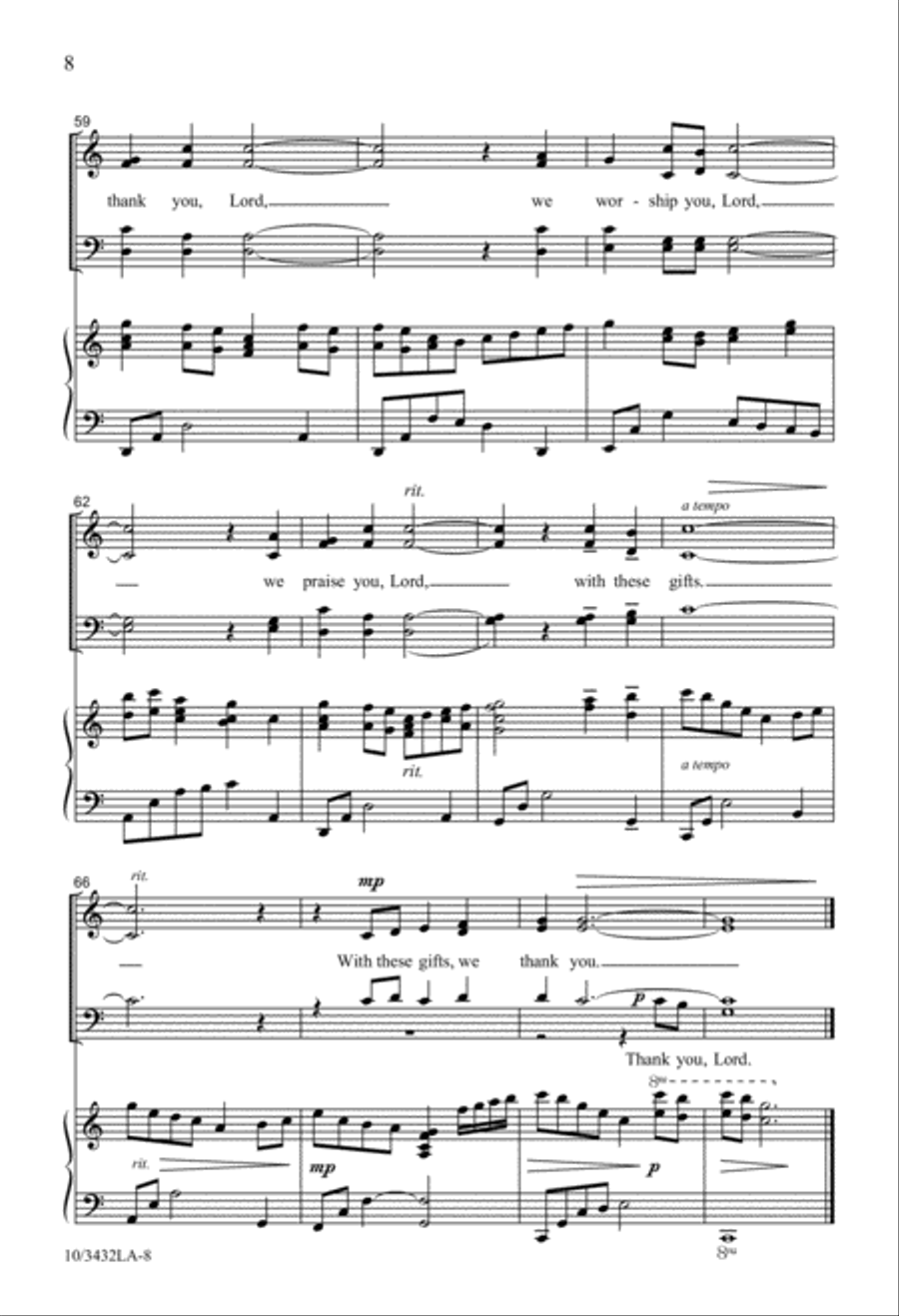With These Gifts 4-Part scores gallery preview page 7