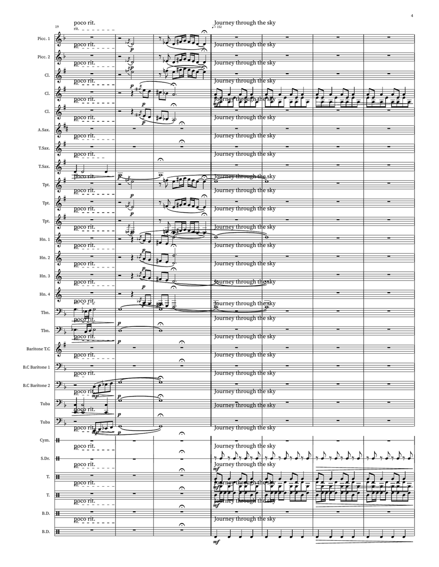Variations on Sun Cycles Marching Band scores gallery preview page 4