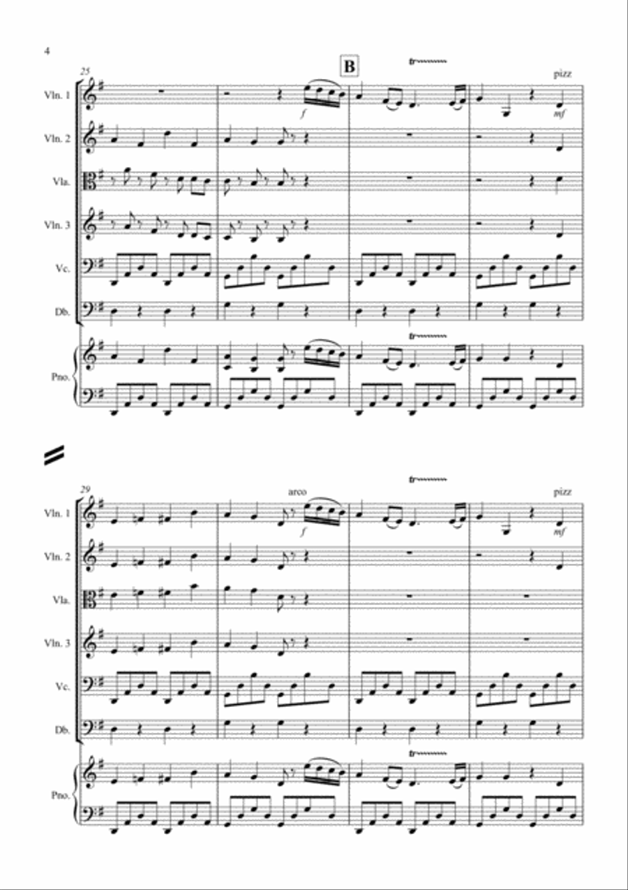 Chinese Dance (Fantasia from Nutcracker) for String Orchestra String Orchestra scores gallery preview page 4