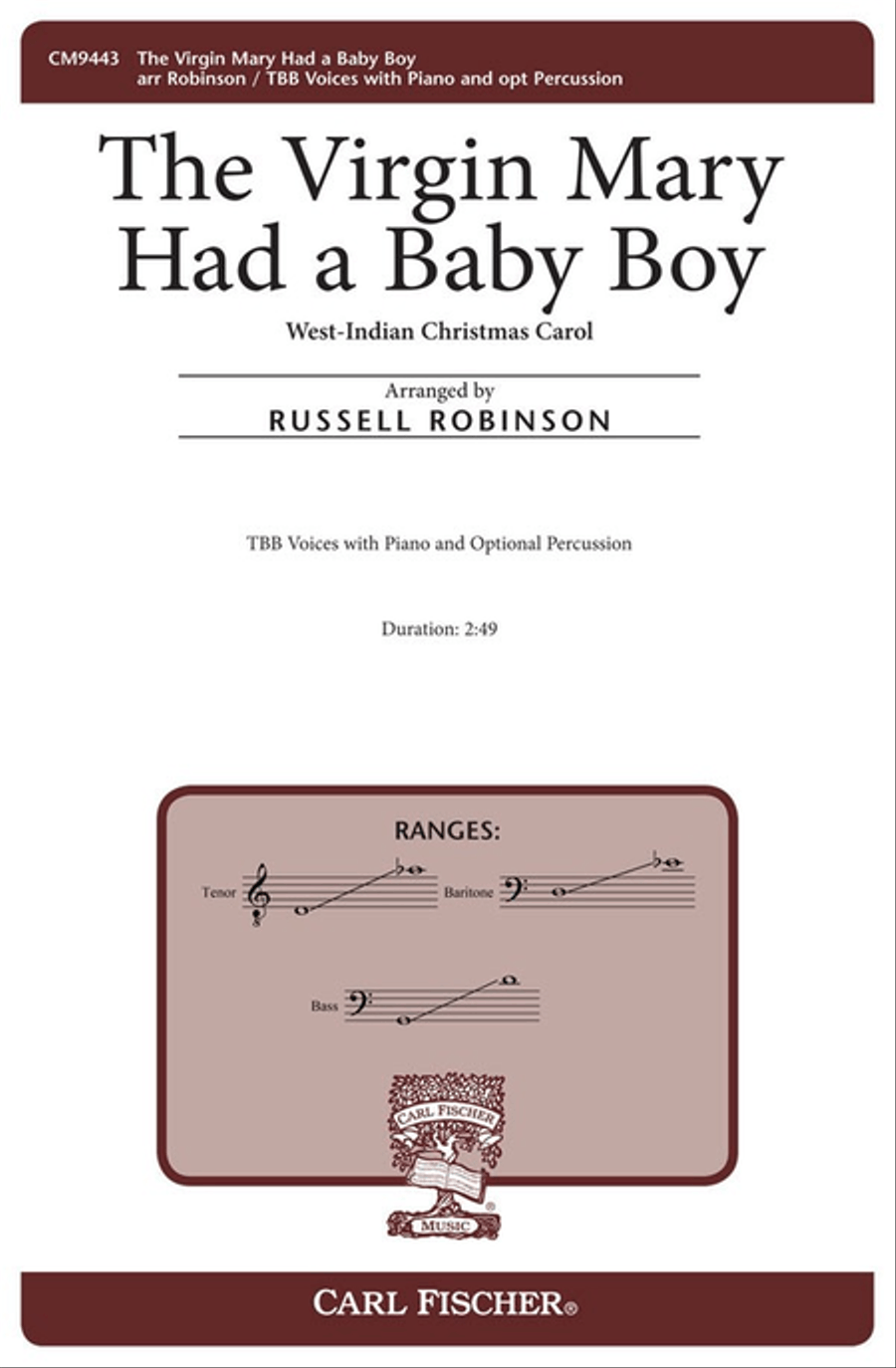 The Virgin Mary Had A Baby Boy 3-Part scores gallery preview page 1