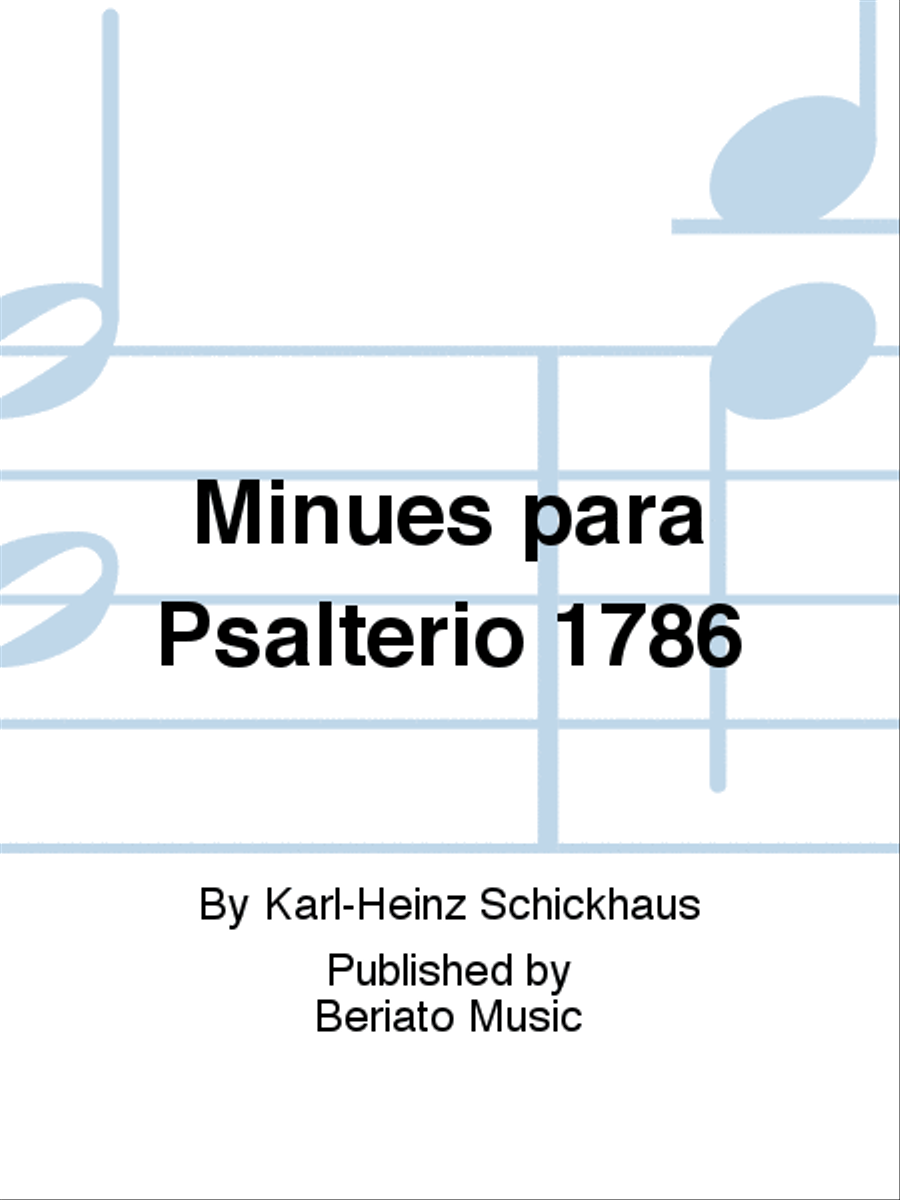 Minues para Psalterio 1786
