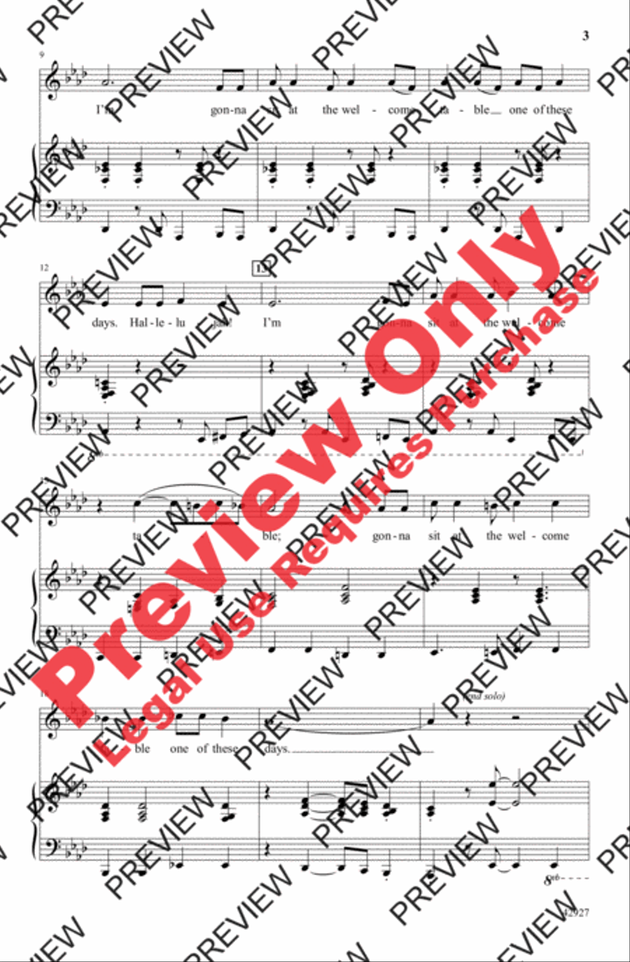 Room at the Welcome Table 4-Part scores gallery preview page 3