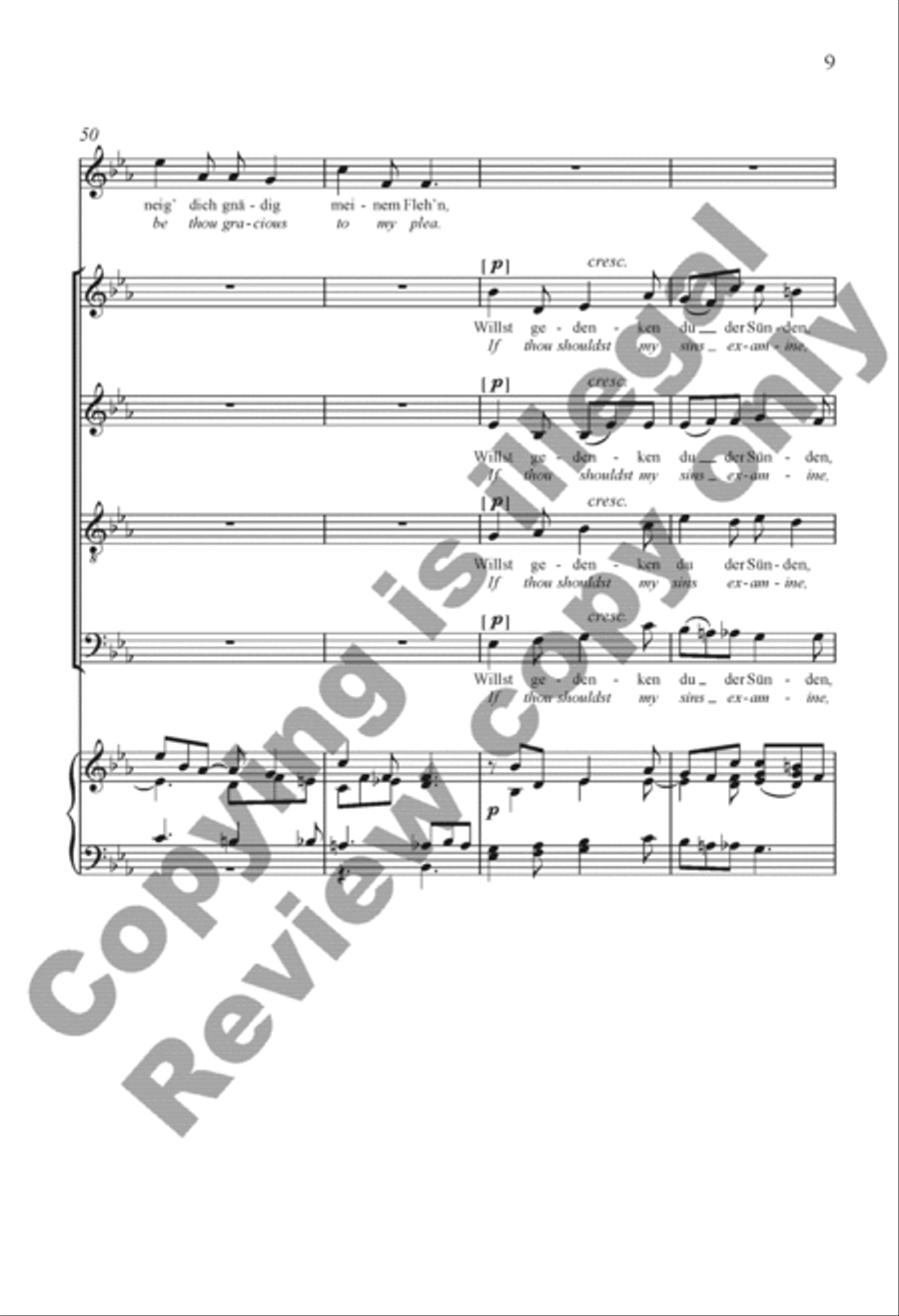 Drei Geistliche Lieder (Three Sacred Songs) 4-Part scores gallery preview page 28