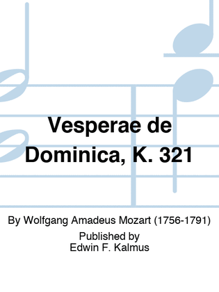 Vesperae de Dominica, K. 321