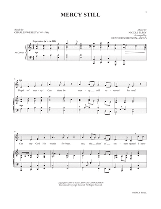 Mercy Still (from My Alleluia: Vocal Solos for Worship)