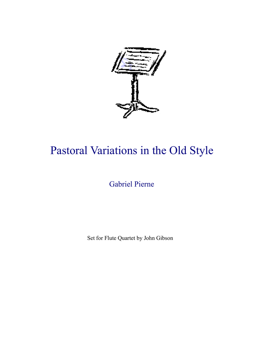 Pierne - Pastoral Variations in the Old Style set for flute quartet Flute Quartet scores gallery preview page 1