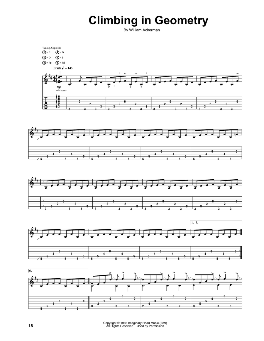 Climbing In Geometry Acoustic Guitar scores gallery preview page 1