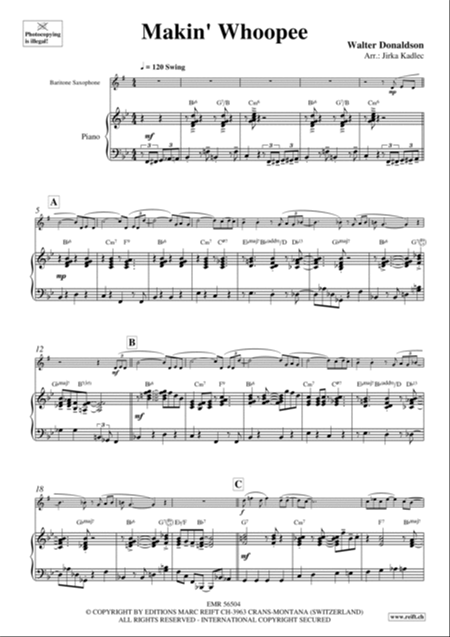 Makin' Whoopee Baritone Saxophone scores gallery preview page 4