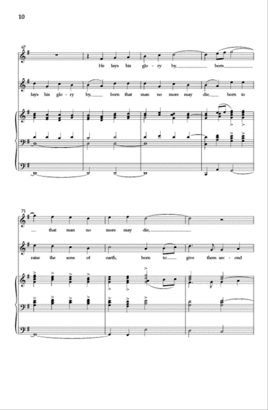 Hark! The Herald Angels Sing (Vocal Score) 4-Part scores gallery preview page 9