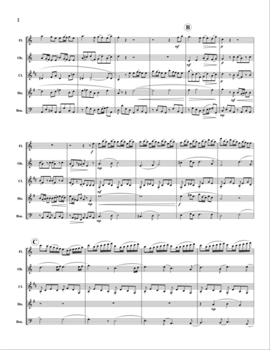 Concerto Grosso in A Minor Woodwind Quintet scores gallery preview page 2