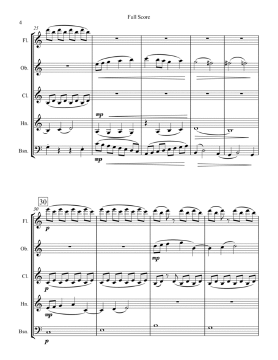 Younger Than Springtime Younger Than Springtime Woodwind Quintet scores gallery preview page 4