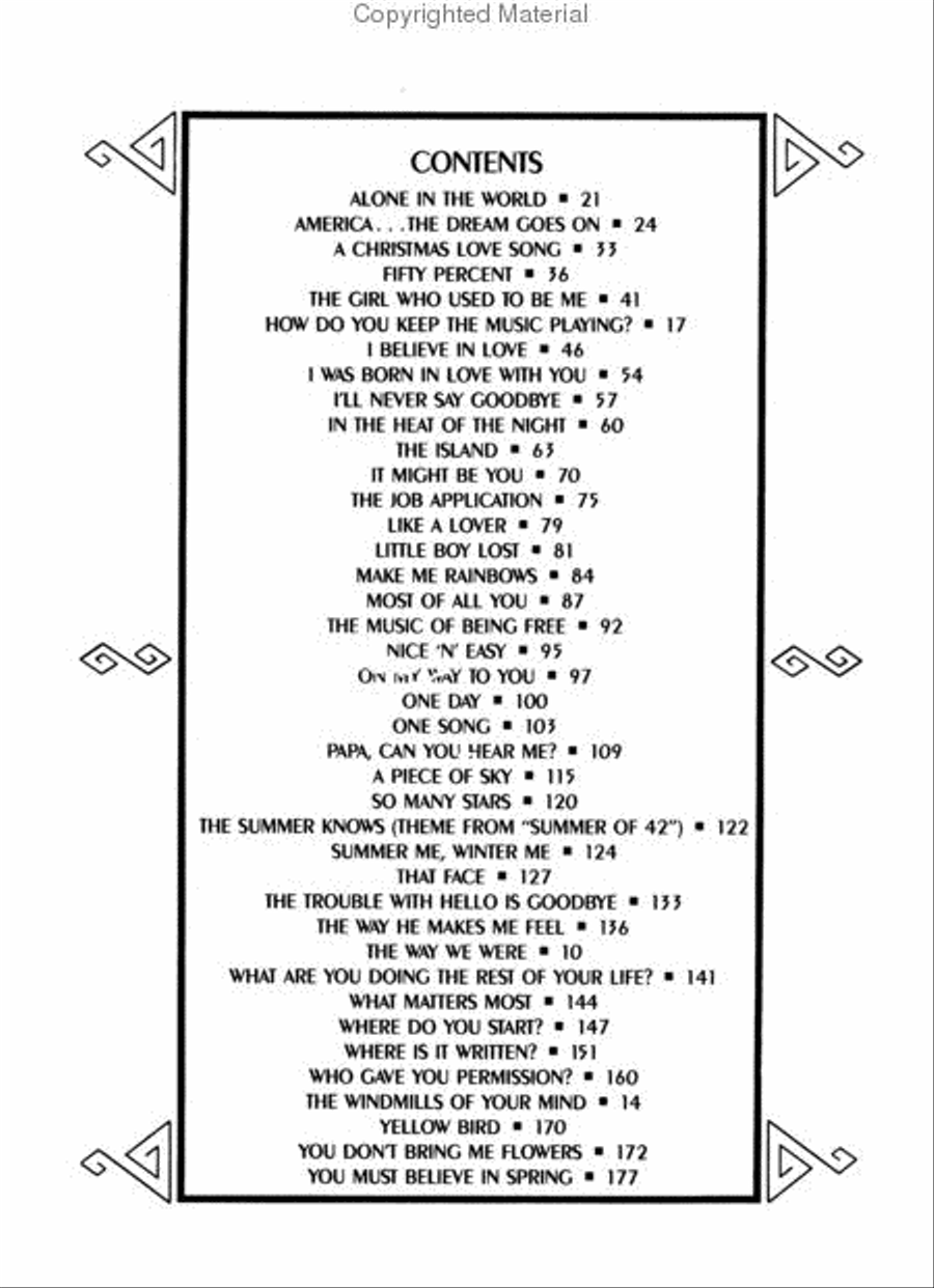 Alan & Marilyn Bergman Songbook Piano, Vocal, Guitar scores gallery preview page 5