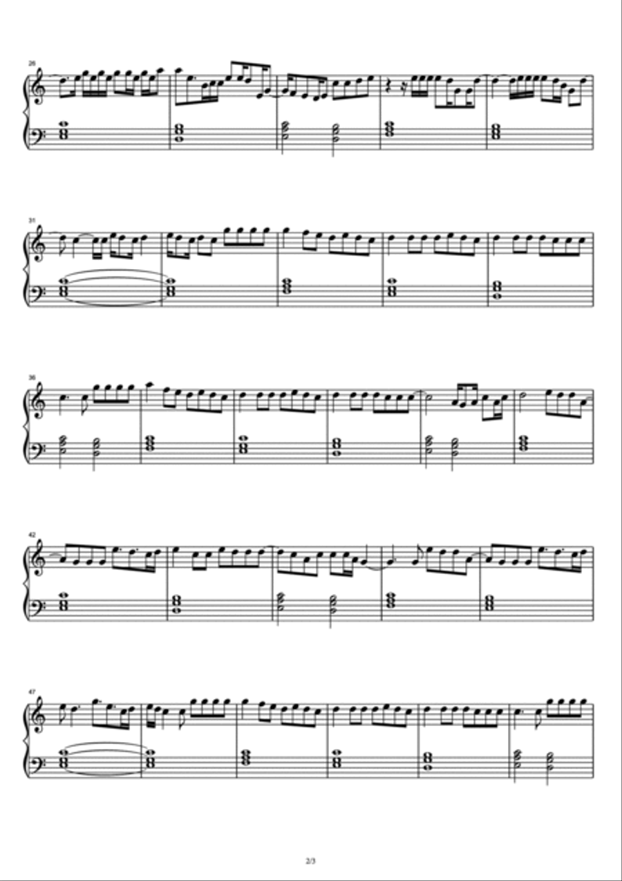 Be Kind Piano Solo scores gallery preview page 2