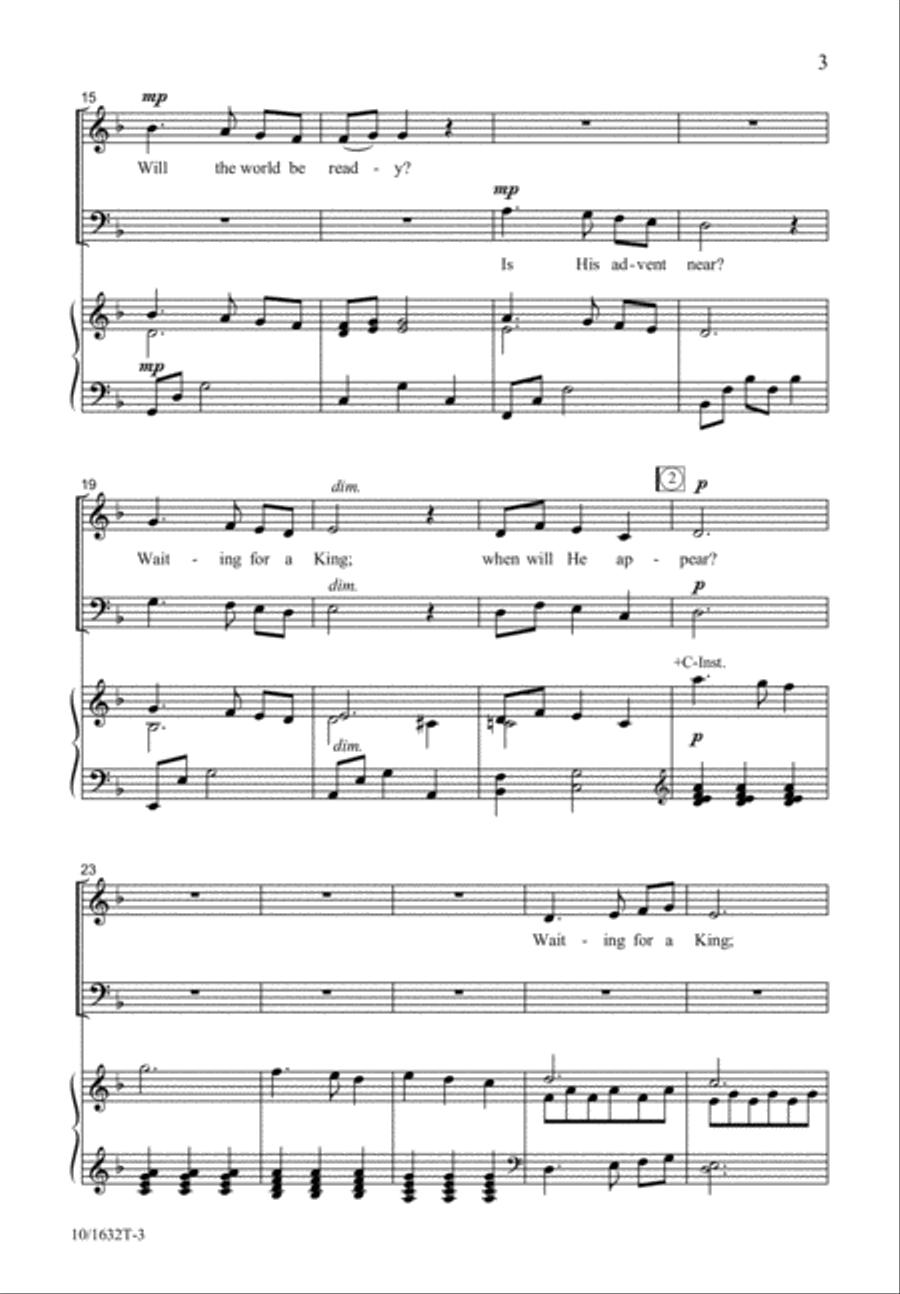 Waiting for a King Waiting for a King 4-Part scores gallery preview page 4