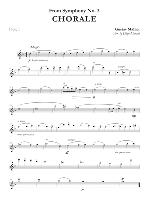 Book cover for Chorale from Symphony No. 3 for Flute Quartet