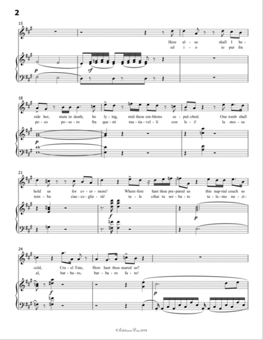 Ah! Se tu dormi,svegliati, by Vaccai Nicola, in A Major Voice scores gallery preview page 4