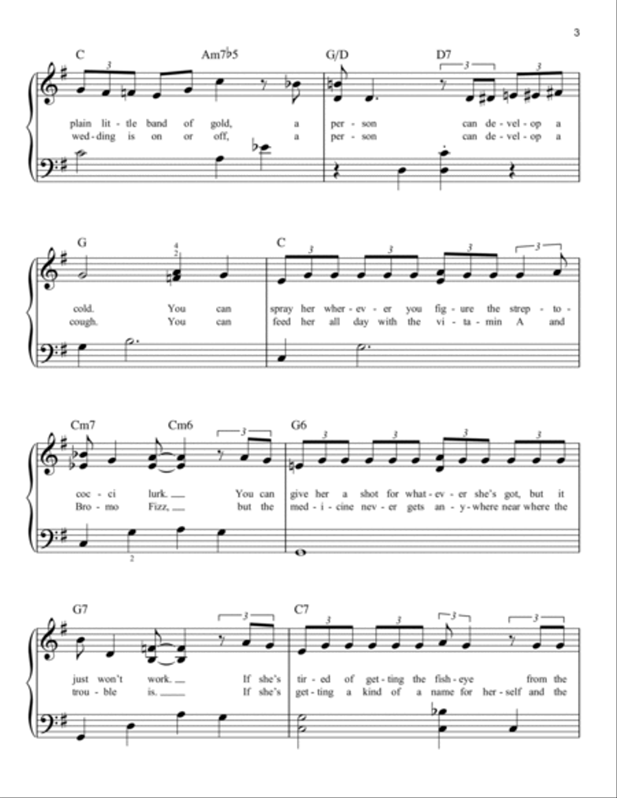 Adelaide's Lament (from Guys And Dolls) Easy Piano scores gallery preview page 3
