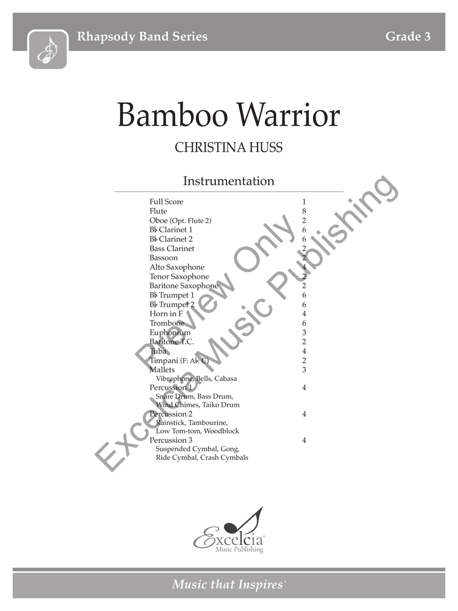 Bamboo Warrior (Score) Concert Band scores gallery preview page 2
