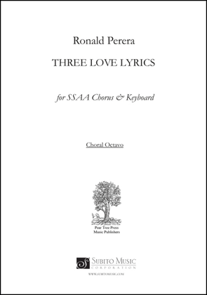 Book cover for Three Love Lyrics (SSAA)