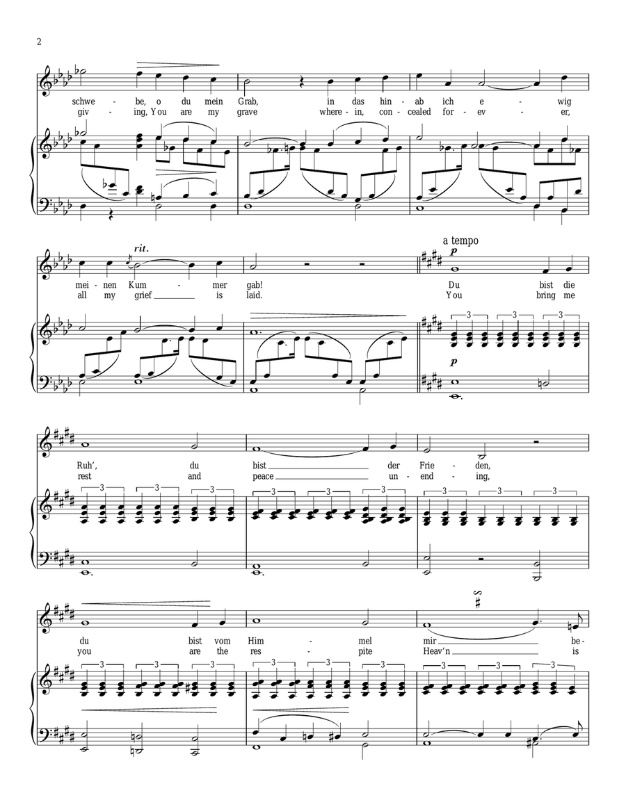 Widmung Piano, Vocal scores gallery preview page 2