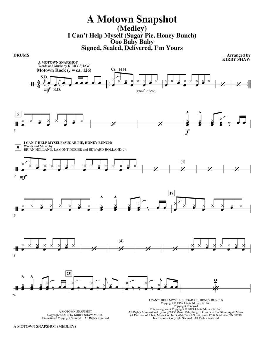 A Motown Snapshot (Medley) - Drums