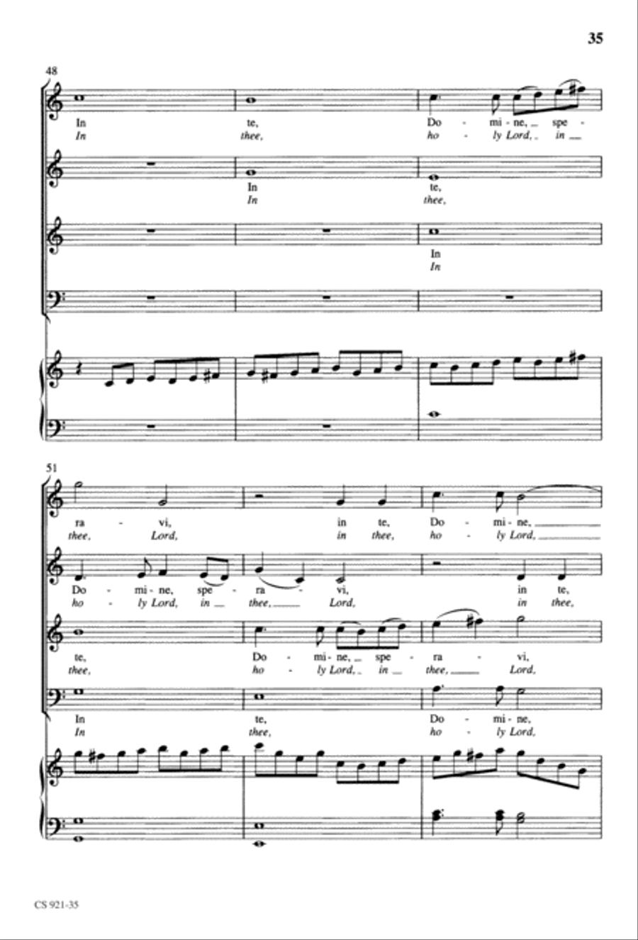 Te Deum - Choral Score