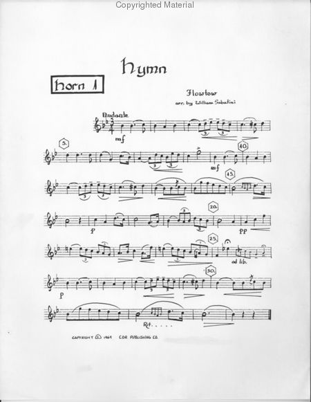 Hymn from "Stradella" (Sabatini)