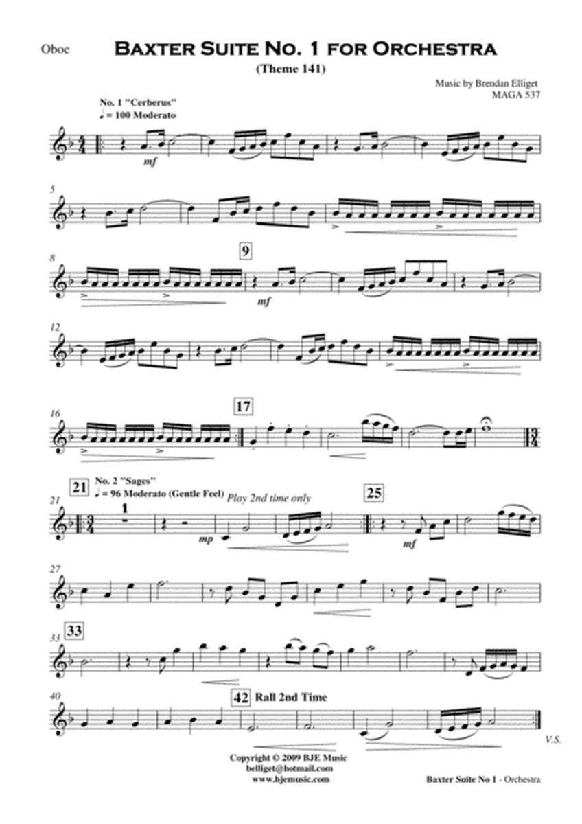 Baxter Suite No. 1 - Orchestra Score and Parts PDF image number null