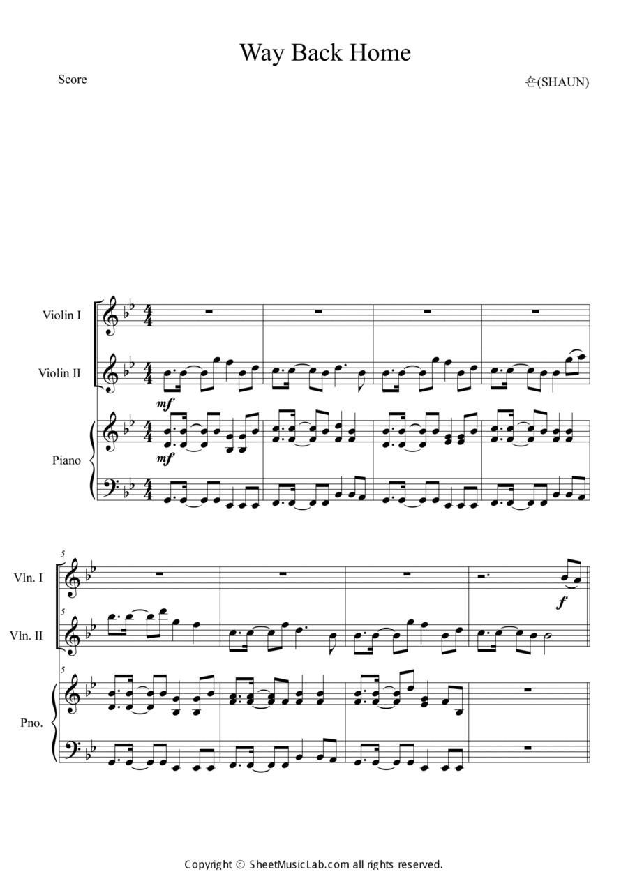 Way back shop home piano cover