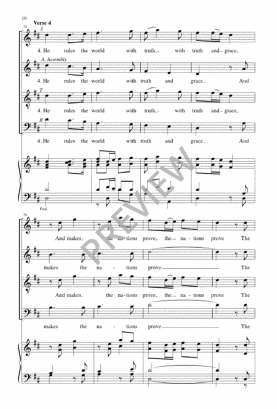 Joy to the World 4-Part scores gallery preview page 10