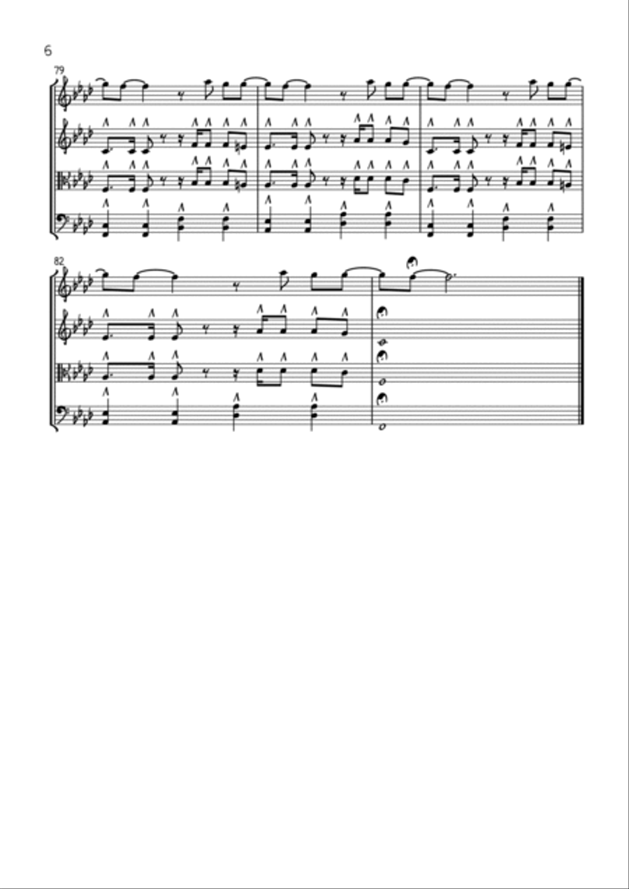 Smells Like Teen Spirit String Quartet scores gallery preview page 6