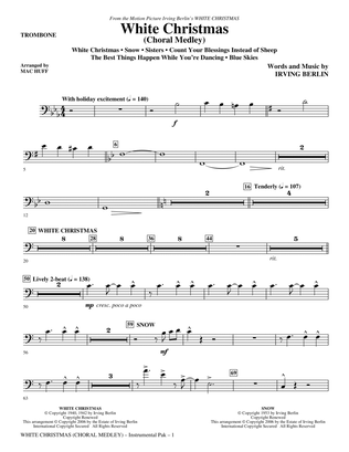 Book cover for White Christmas (Choral Medley) - Trombone