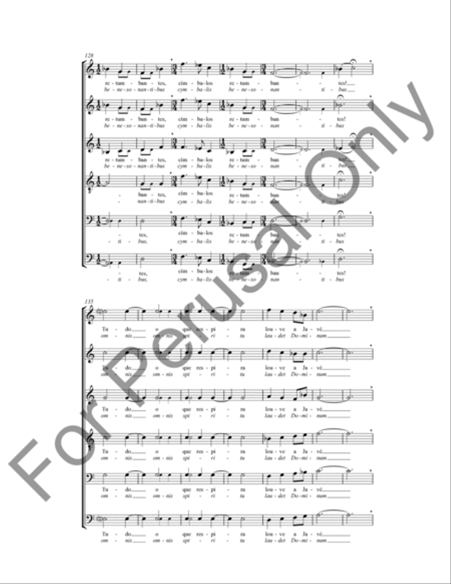 Salmo 150 4-Part scores gallery preview page 12