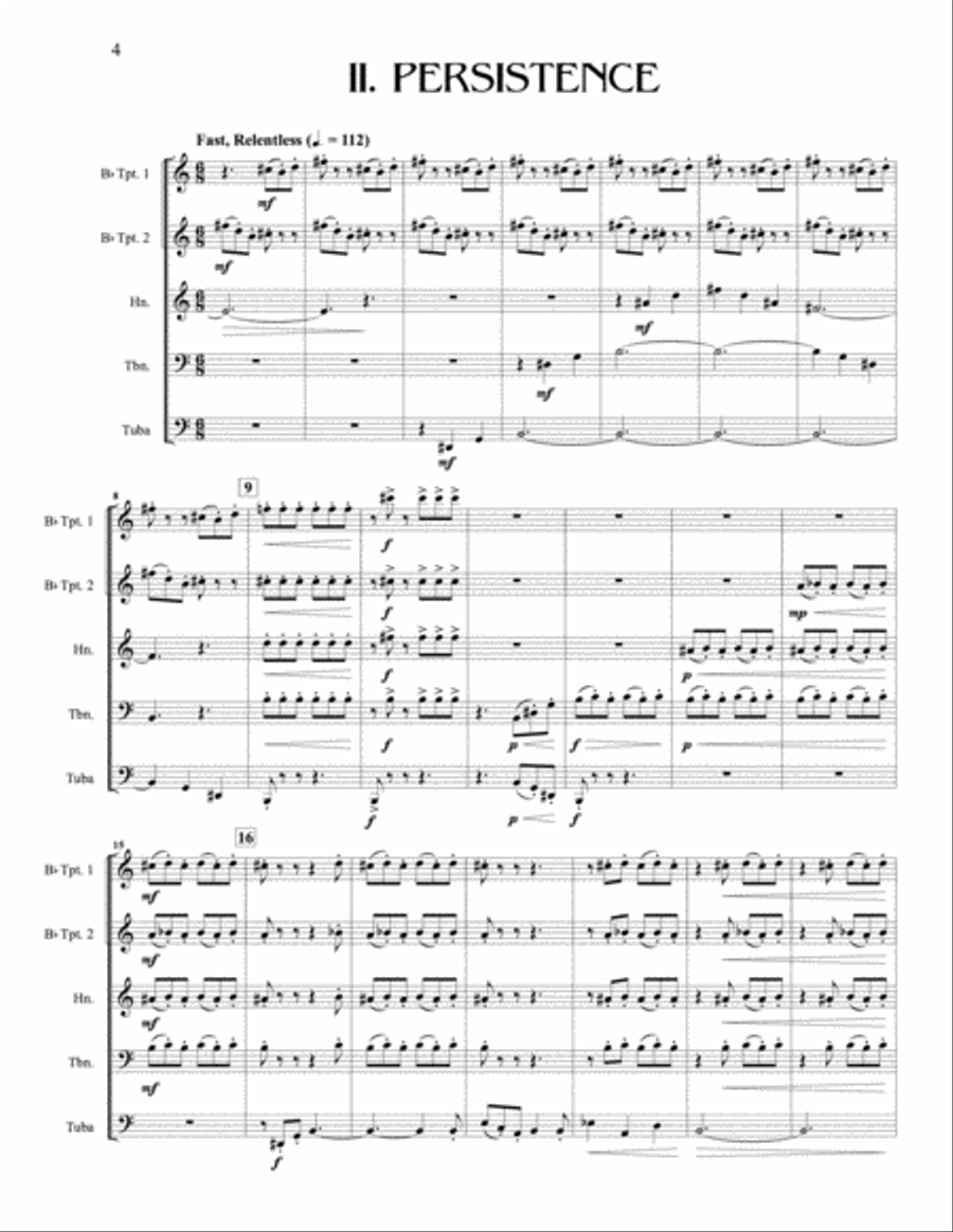 Maneo for Brass Quintet Brass Quintet scores gallery preview page 6