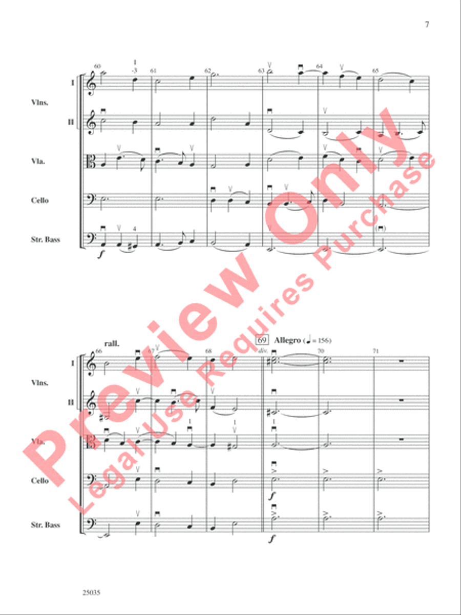 Coventry Carol, Fantasy on String Orchestra scores gallery preview page 8