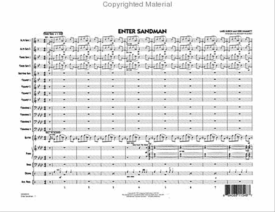 Enter Sandman Jazz Ensemble scores gallery preview page 2