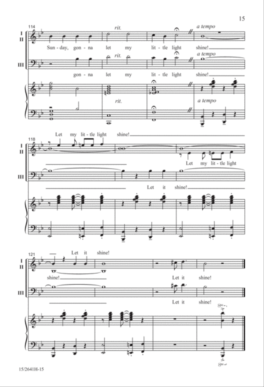 Do Lord/This Little Light of Mine 3-Part scores gallery preview page 16