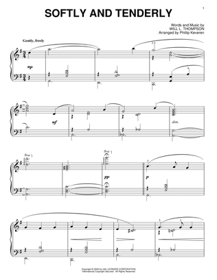 Book cover for Softly And Tenderly [Jazz version] (arr. Phillip Keveren)