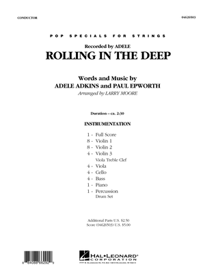 Book cover for Rolling in the Deep - Full Score