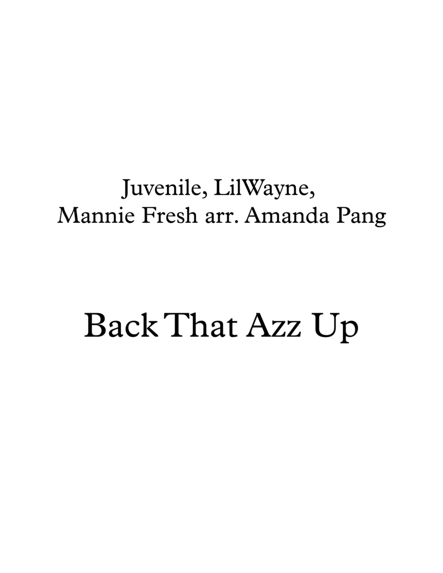 Back That Azz Up String Quartet scores gallery preview page 1