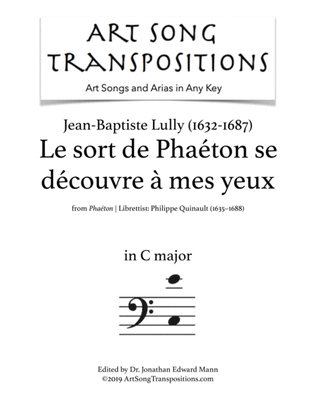 Book cover for LULLY: Le sort de Phaéton se découvre à mes yeux (transposed to C major)
