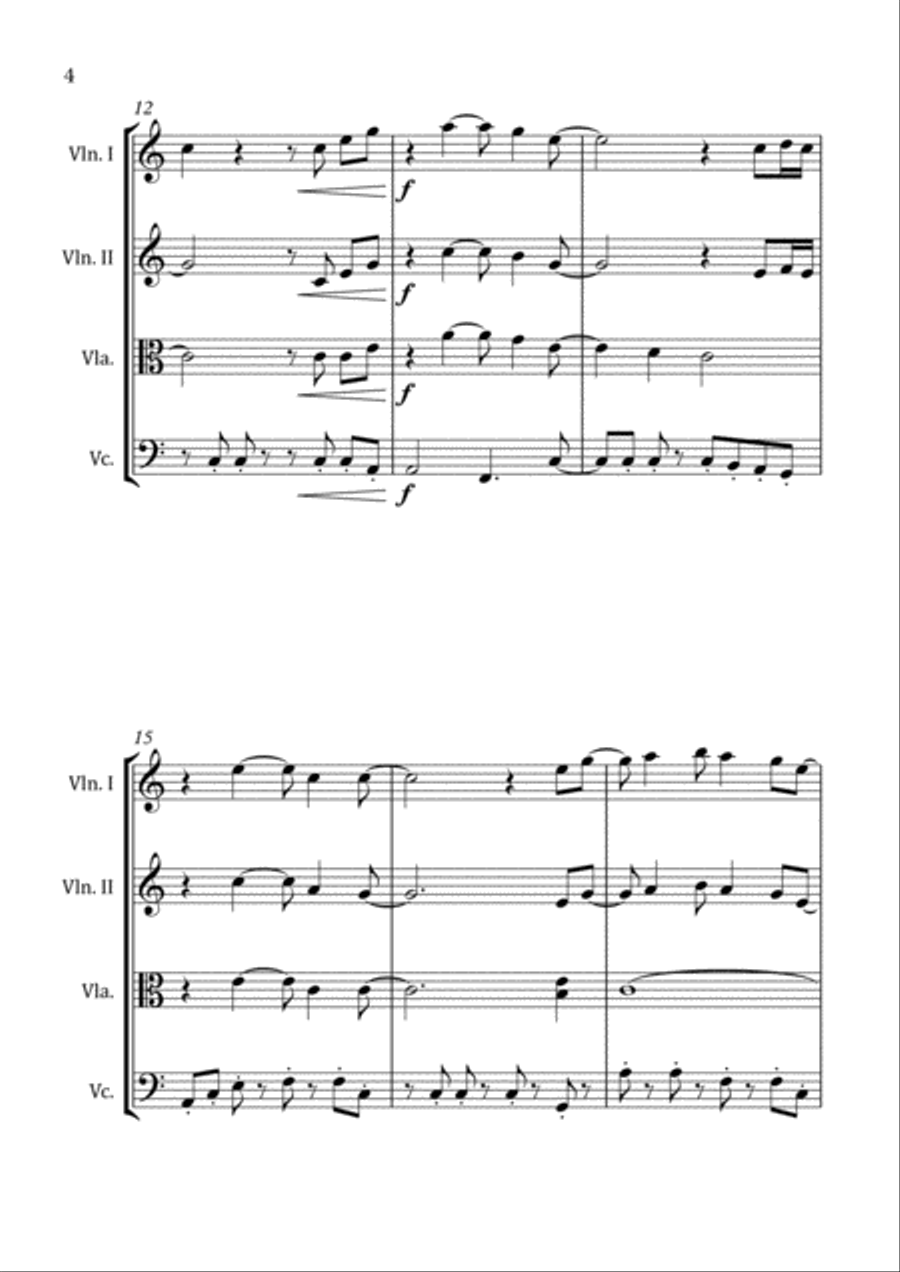 Stay With Me String Quartet scores gallery preview page 6