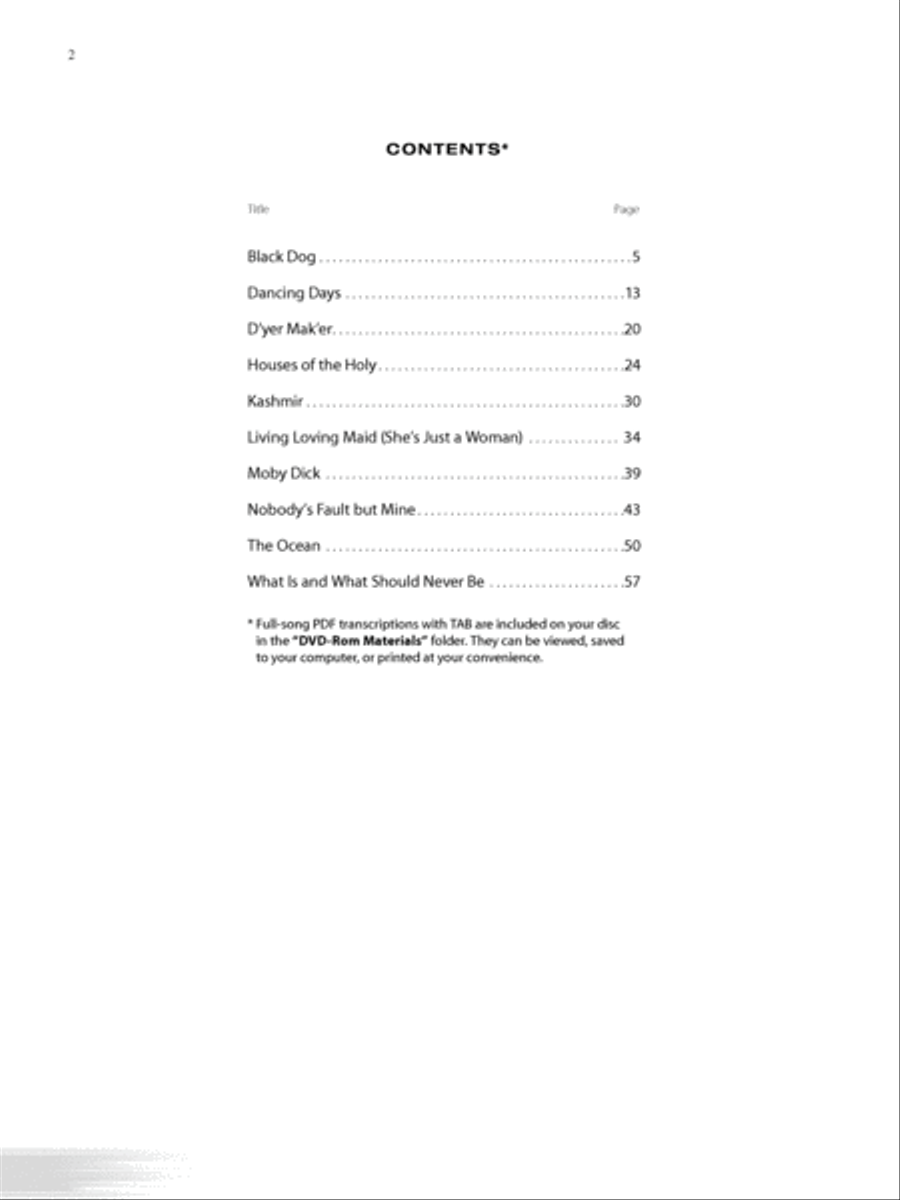 Led Zeppelin -- Electric Sessions Guitar Tablature scores gallery preview page 3