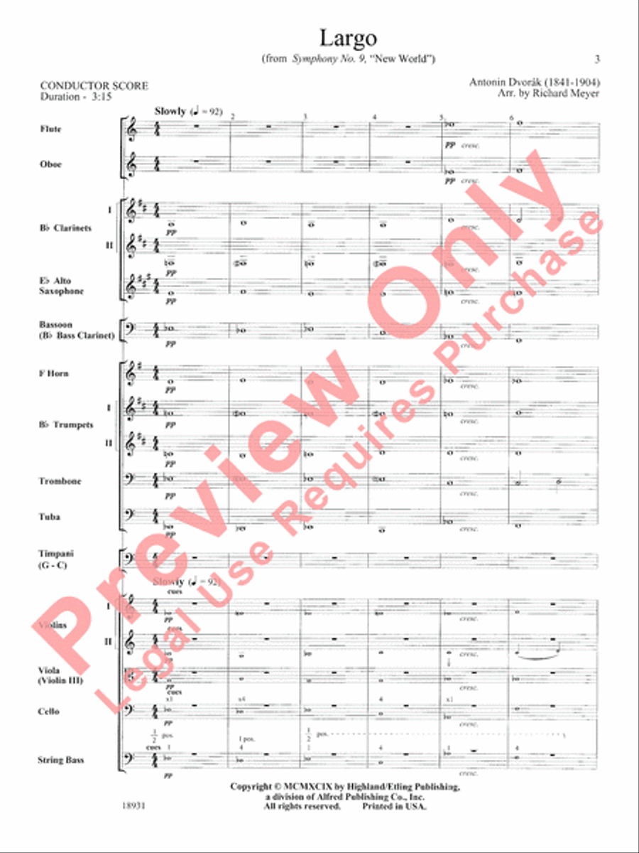 Largo Full Orchestra scores gallery preview page 4