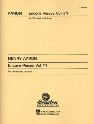 Encore Pieces For Woodwind Quintet, Vol. 1 - Clarinet