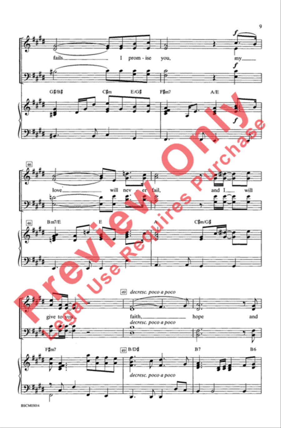 Love Never Fails 4-Part scores gallery preview page 9